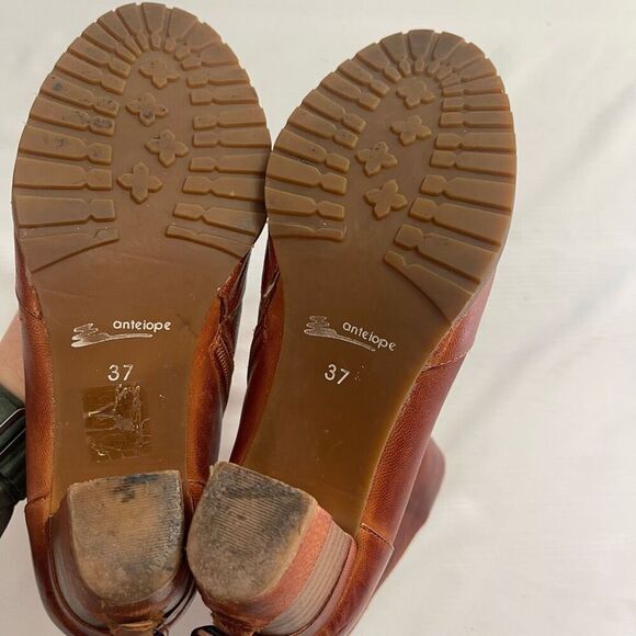 Antelope Brown Leather Boots Size Euro 37 US 7 - Picture 11 of 11